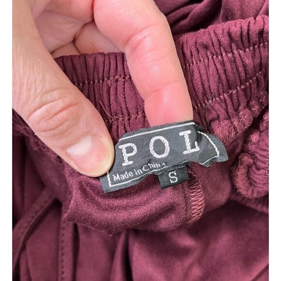 POL Burgundy Wide-Leg Lounge Pants – Size Small - Picture 6 of 7